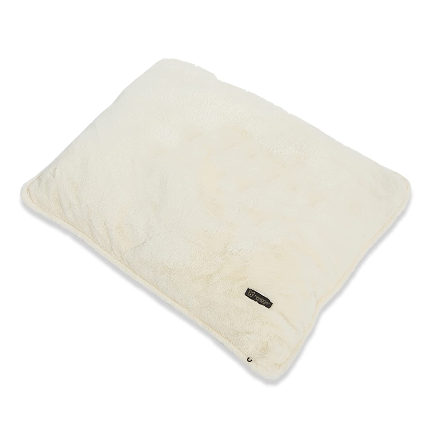 Nandog Pet Gear Large Pillow Pet Bed with Removable & Washable Cover for Dogs (Ivory, Cloud)