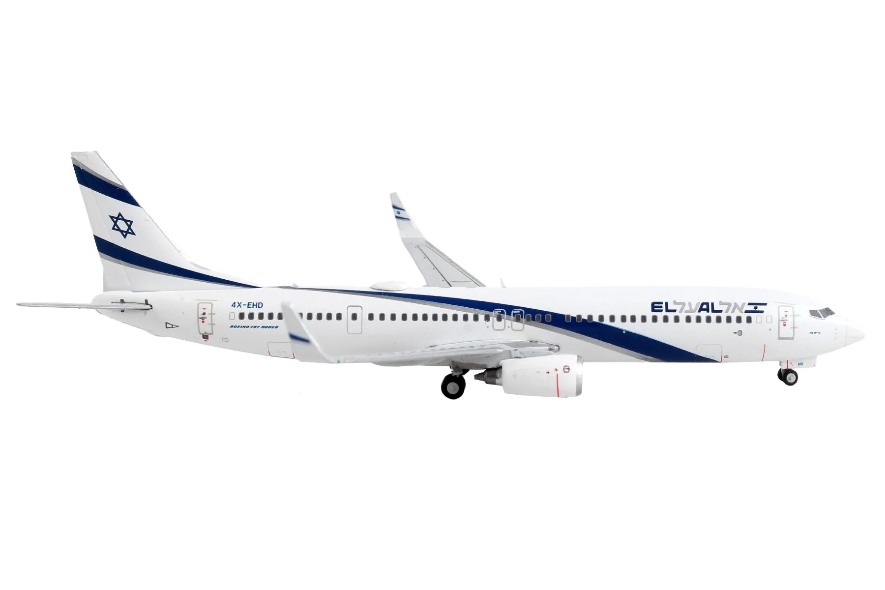 Gemini Jets GJ1956 1-400 Scale No.4X-Ehd Reg El Al 737-900ER Model Airplane