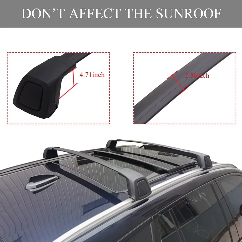 NIXFACE Cross Bars Roof Rack Fit for BMW X5 G05 2019-2022 Lockable Luggage Carrier Cargo Bar