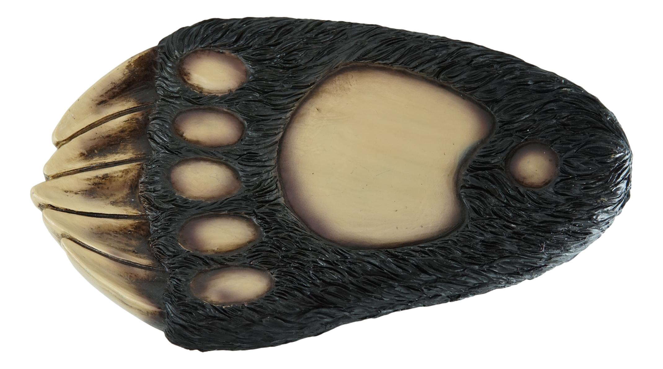 Rustic Large Black Bear Paw With Claws Fruit Platter Candy Treat Bowl Plate 12