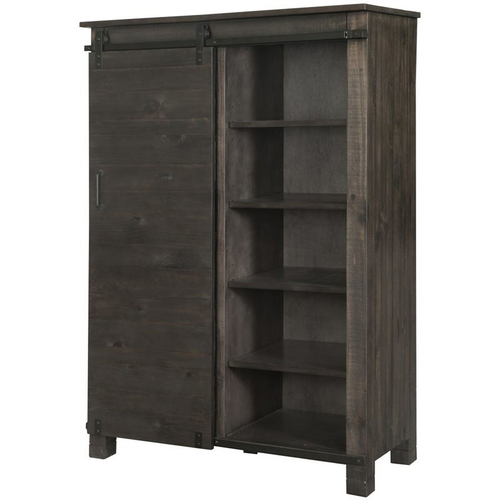 Beaumont Lane Transitional 7 Drawer Door Wood Chest in Weathered Charcoal