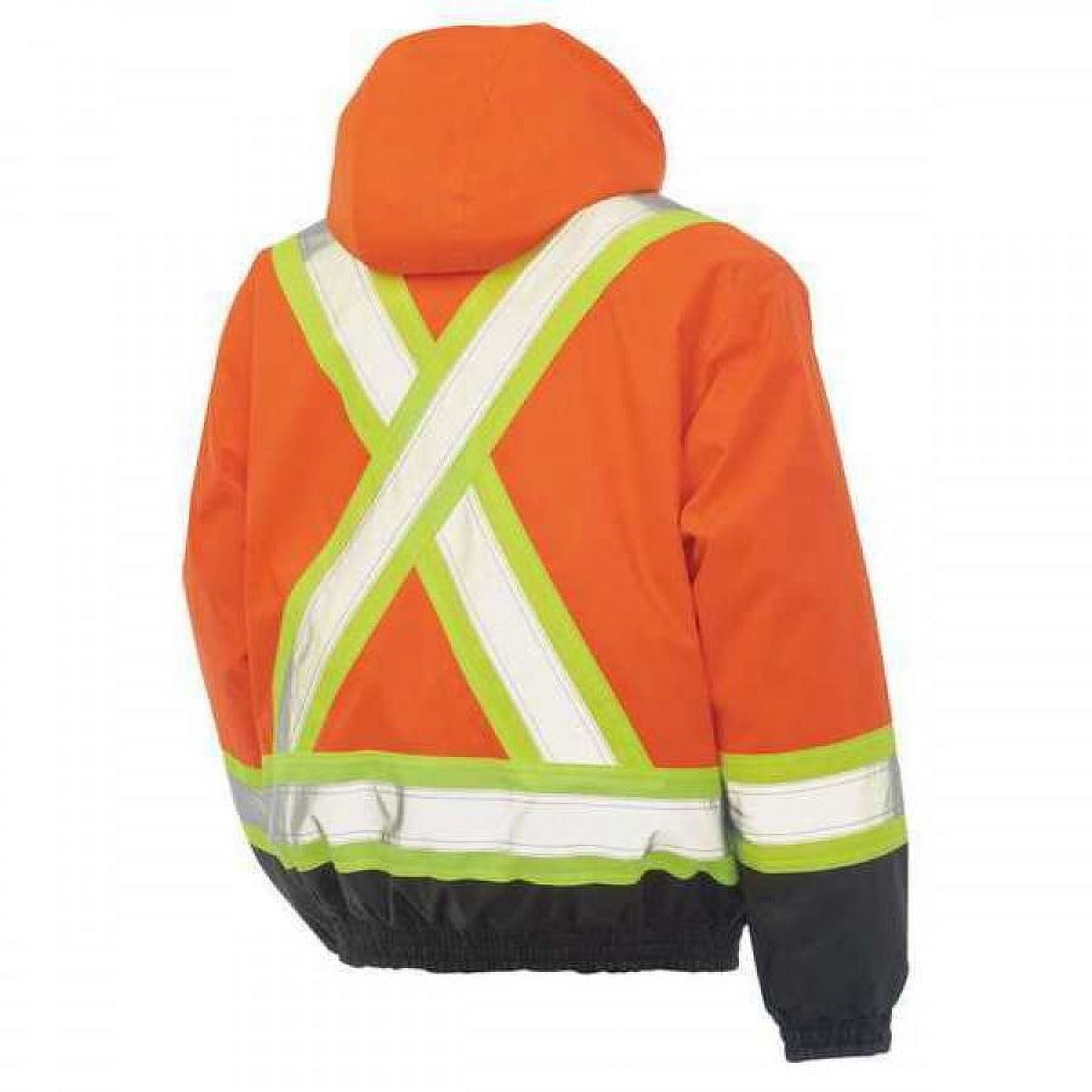 Tough Duck Bomber Jacket, Hi-Viz, Insul.,Orange, L  S41311