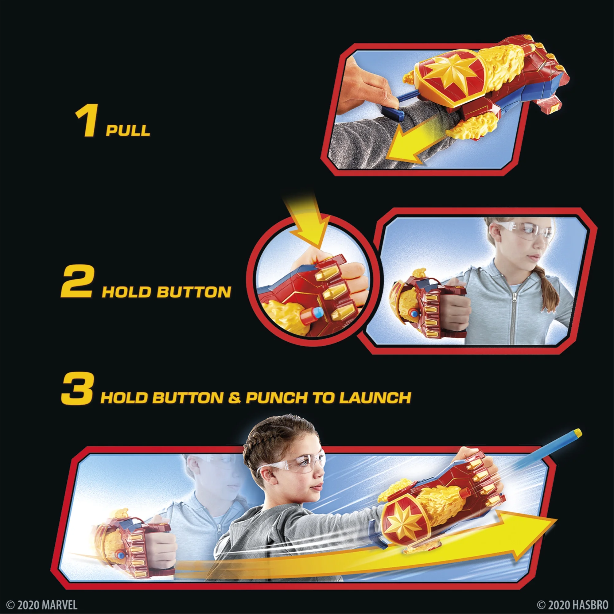 Nerf Power Moves Marvel Avengers Captain Marvel Photon Blast Roleplay