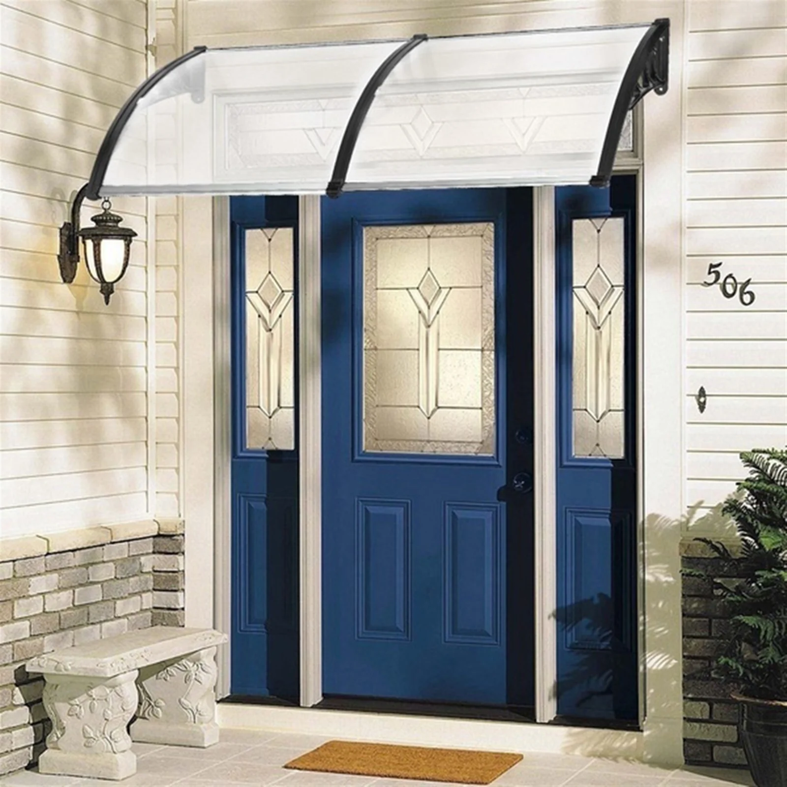 Household Eaves Canopy Application Door & Window Rain Cover Eaves Black Holder HT-200 x 100