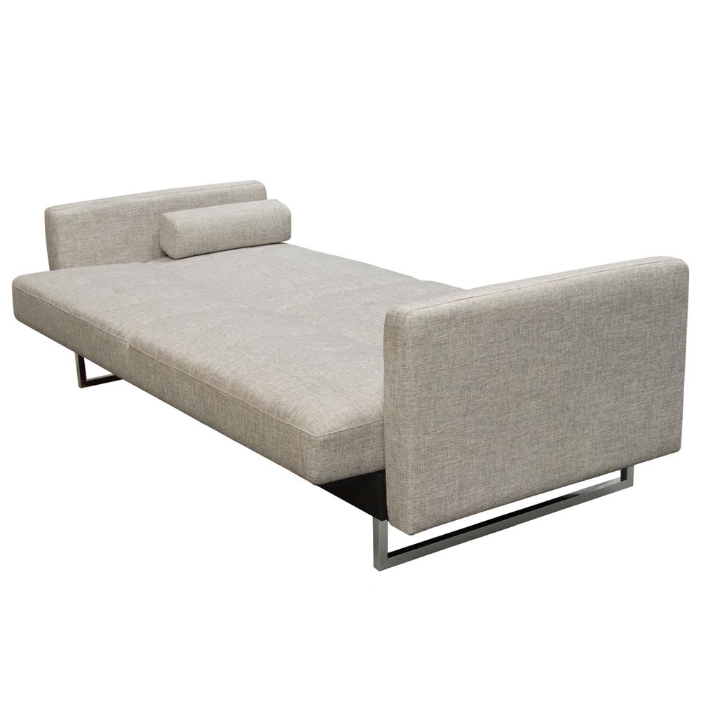 Nova Lifestyle Opus Convertible Tufted Sofa in Barley Fabric