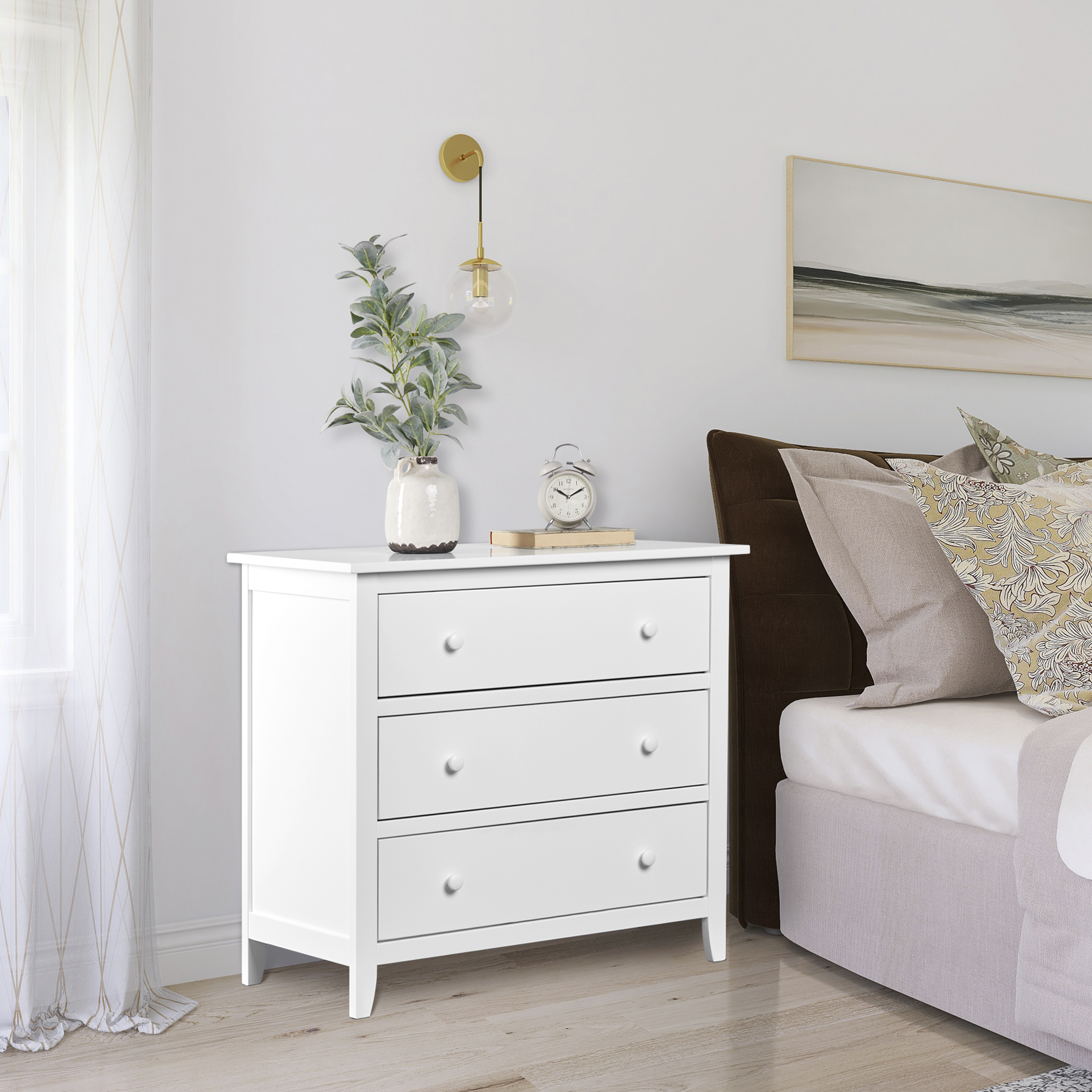 Dream On Me Universal 3 Drawer Chest, White