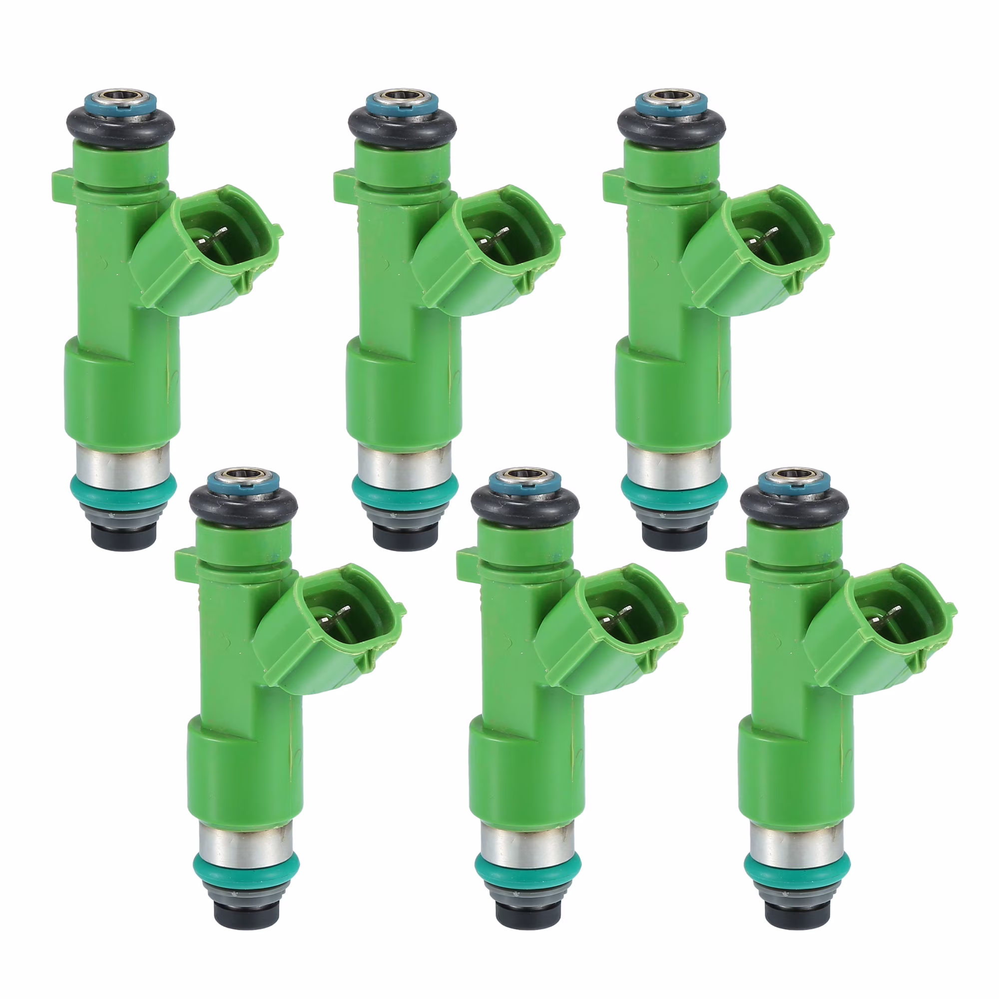 Unique Bargains Fuel Injector No.16600JK20A Fuel Injection Nozzle for Nissan Pathfinder 14-20 3.5L Green 6 Pcs