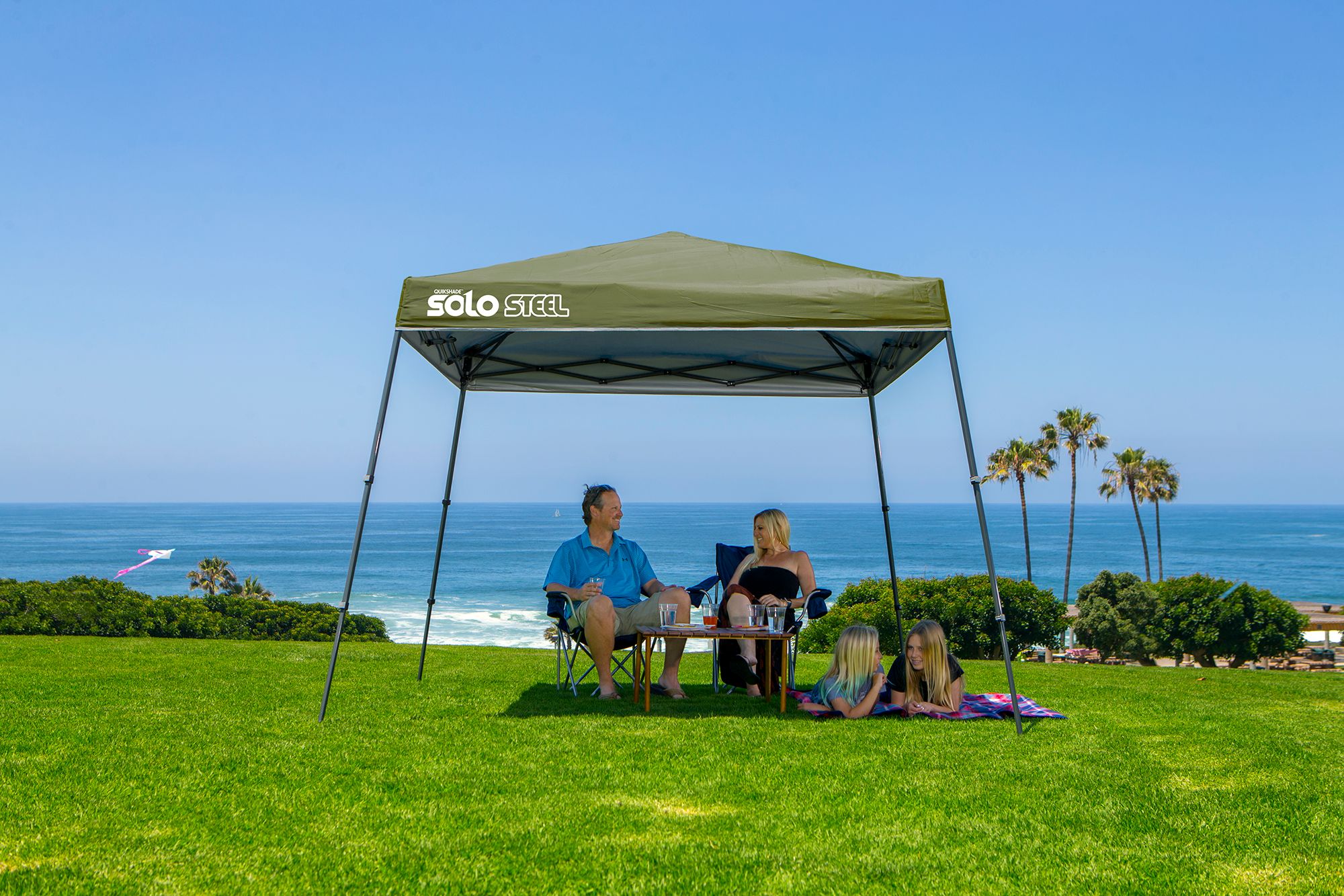 Solo Steel 64 10 x 10 ft. Slant Leg Canopy - Olive