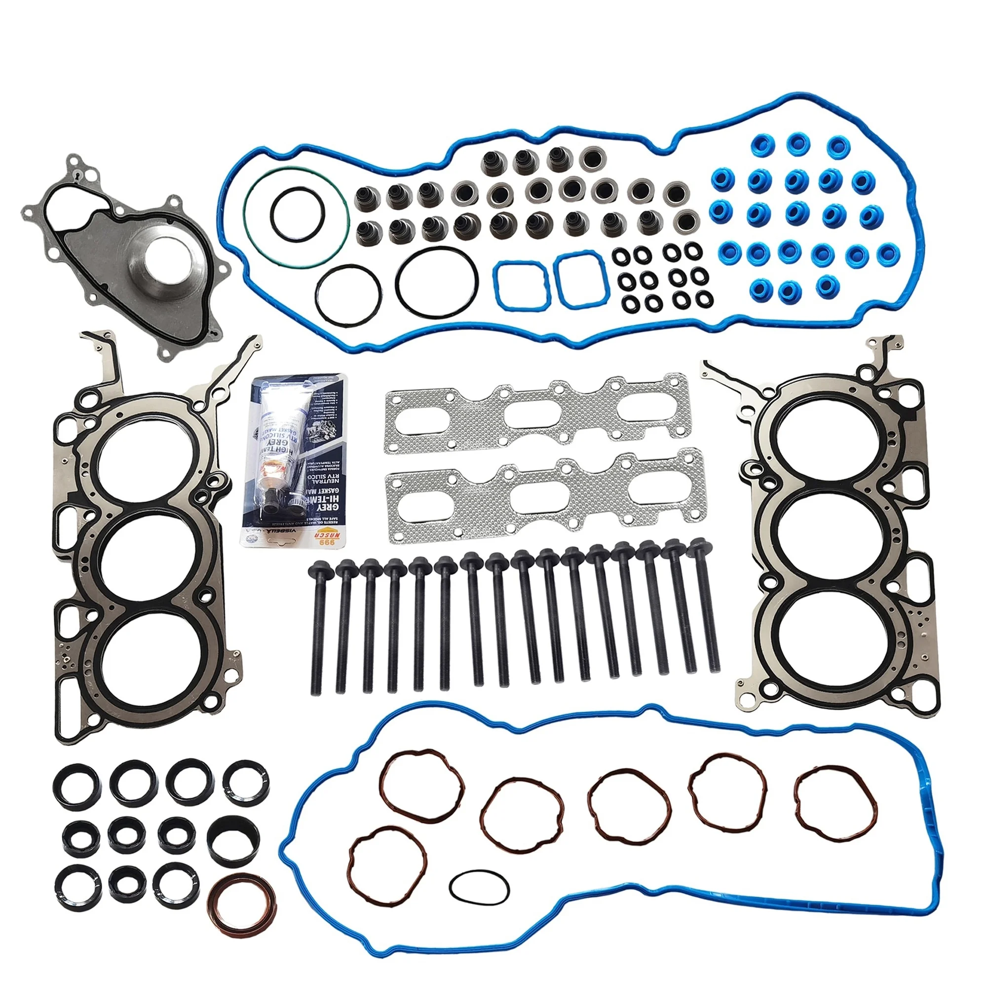 MLS Engine Cylinder Head Gasket Set w/ Head Bolts For 2011-2013 Ford Lincoln V6