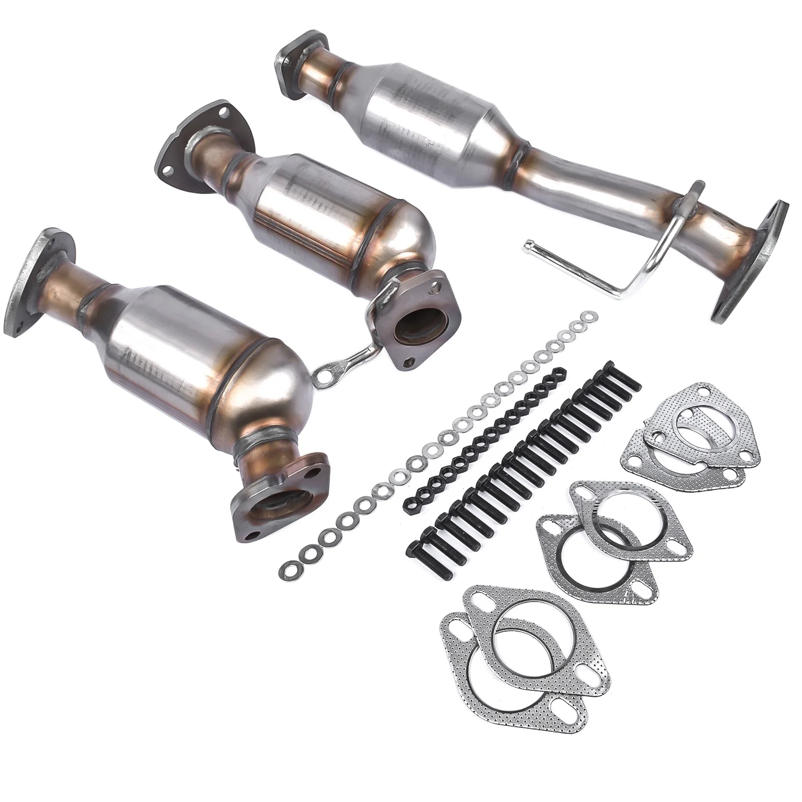 NEWZQ 3Pcs Catalytic Converter Set for Buick Enclave Chevrolet Traverse GMC Acadia 2007-2017