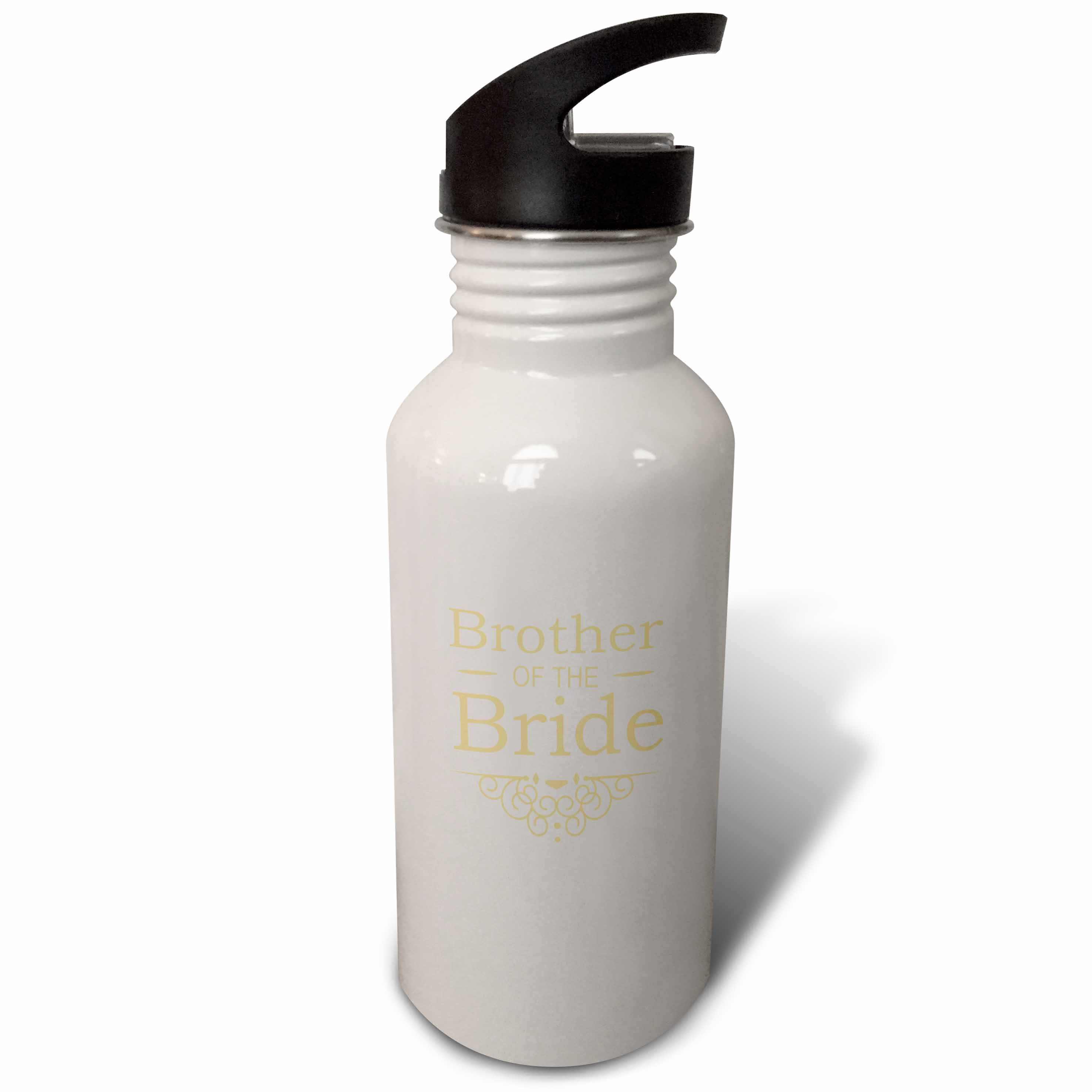 Brother of the Bride for gold Wedding - part of matching marriage party ceremony set - fancy swirls 21 oz Sports Water Bottle wb-151577-1