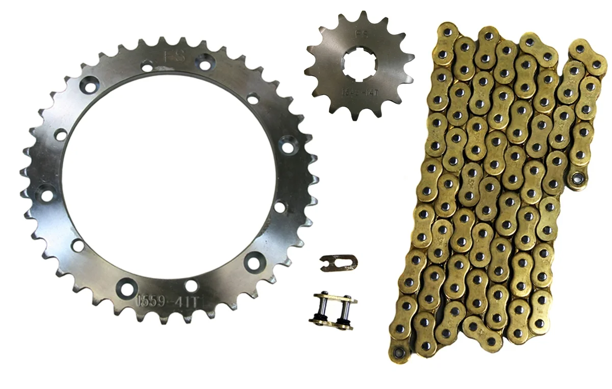Gold 520x104 O-Ring Drive Chain & 14/41 Sprockets 1989-2006 Yamaha Banshee 350