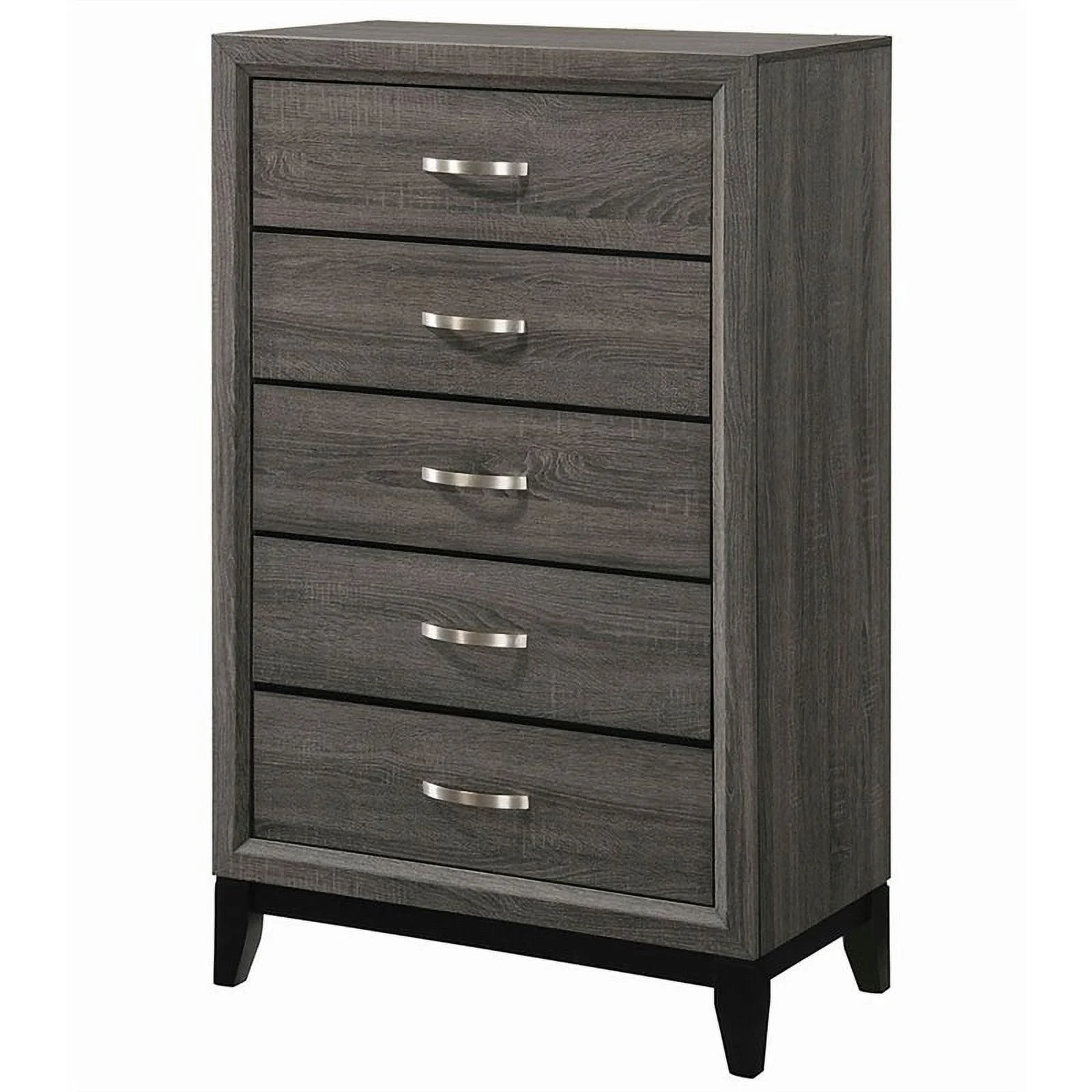 Watson 5-drawer Chest Grey Oak and Black