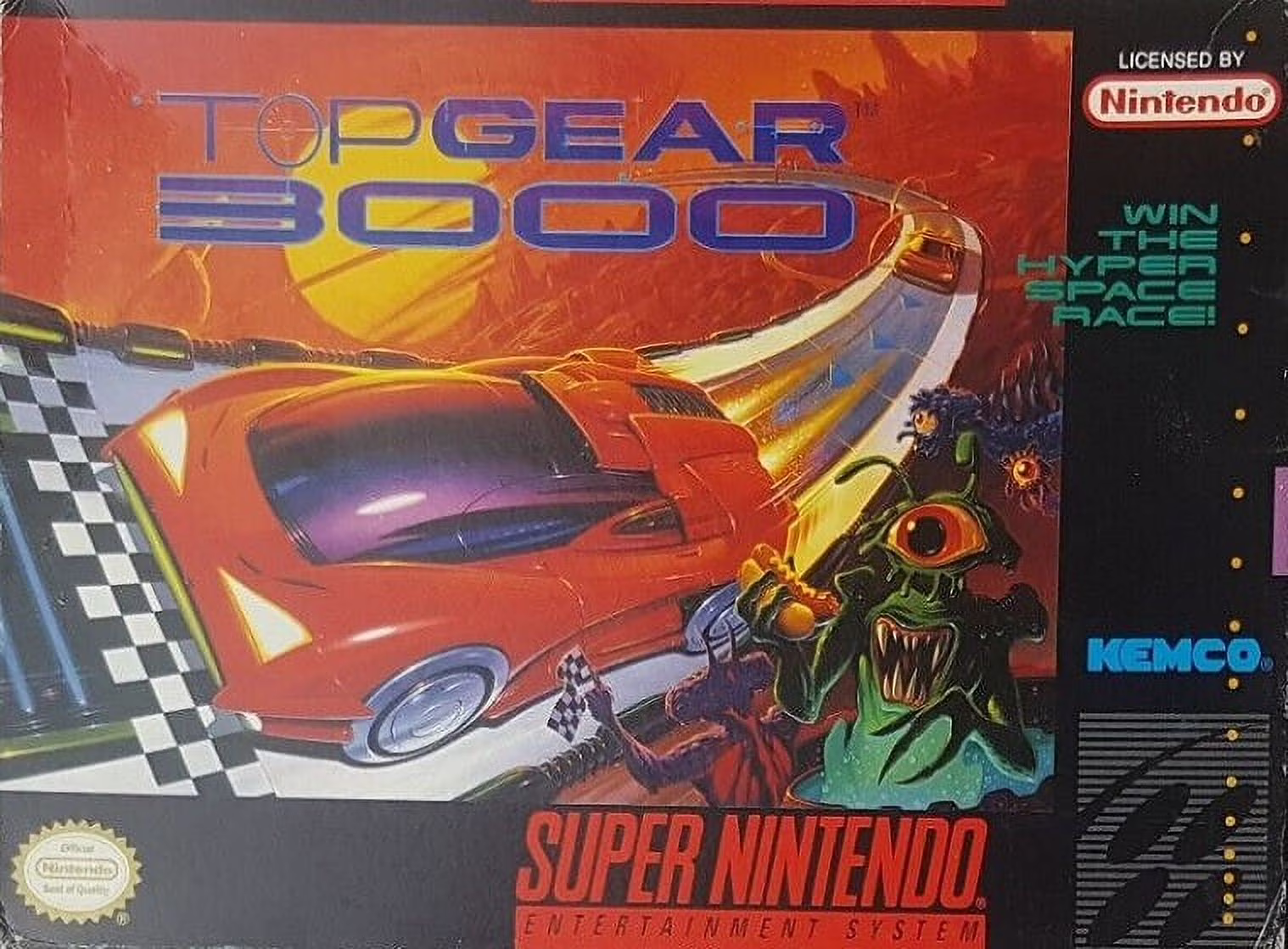 Restored Top Gear 3000 (Super Nintendo, 1995) SNES Racing Game (Refurbished)