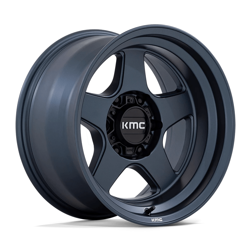 17x9 KMC KM728 Lobo Metallic Blue Wheel 6x5.5 (-38mm)