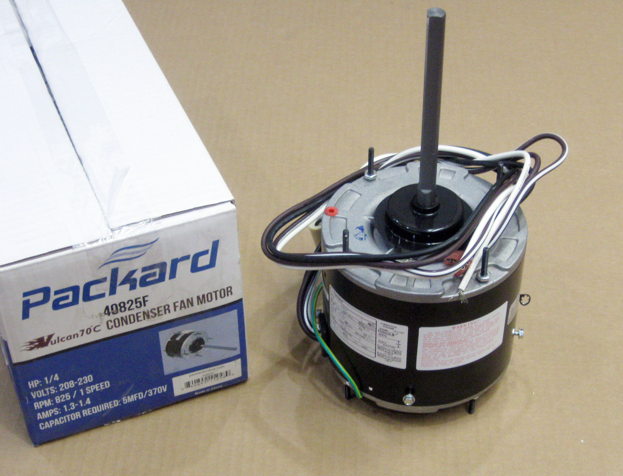 Packard 40825 Air Conditioner Condenser Fan Motor 1/4 HP 825 RPM 5-5/8