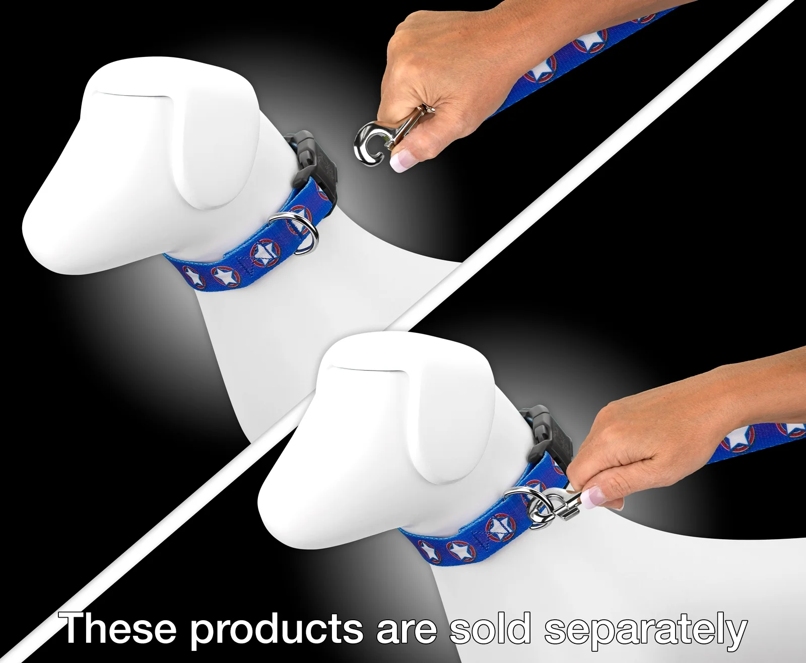 Country Brook Petz® 1/2 inch American Stars Dog Leash, 6 Foot