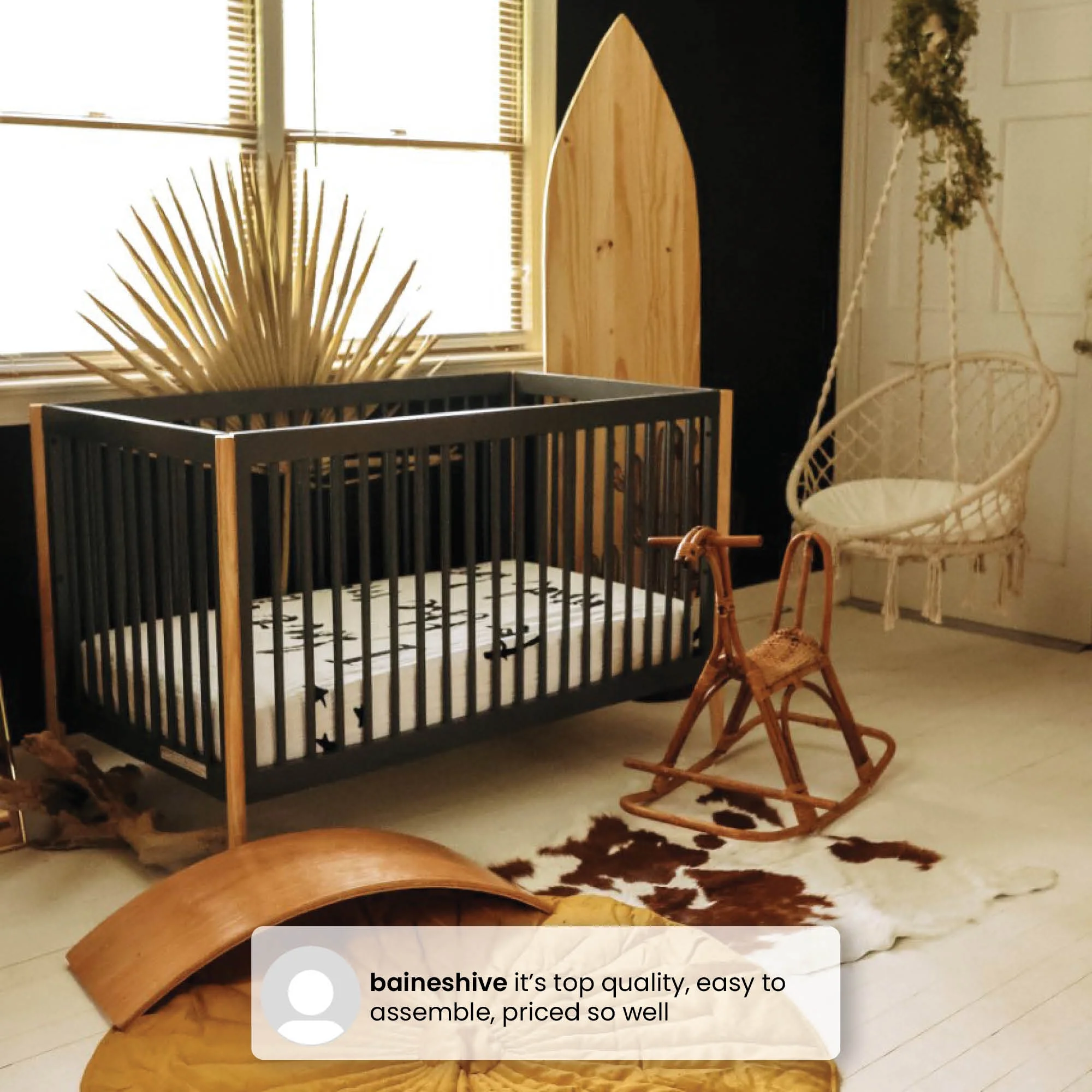 Delta Children Casey 4-in-1 Convertible Crib, Bianca White/Natural