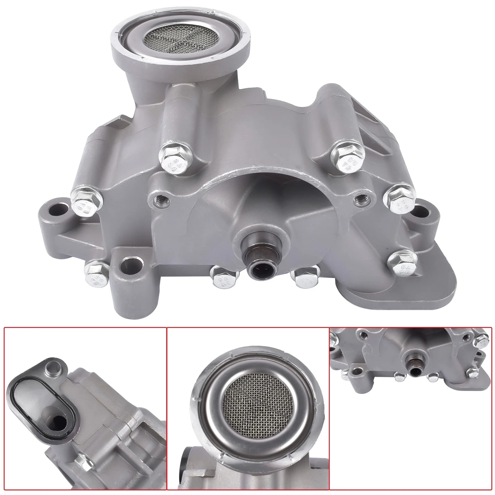 NEWZQ Engine Oil Pump Fits select: 2006-2011 Hyundai Genesis Kia Sedona Coupe Sedan Van Gray 1Pc