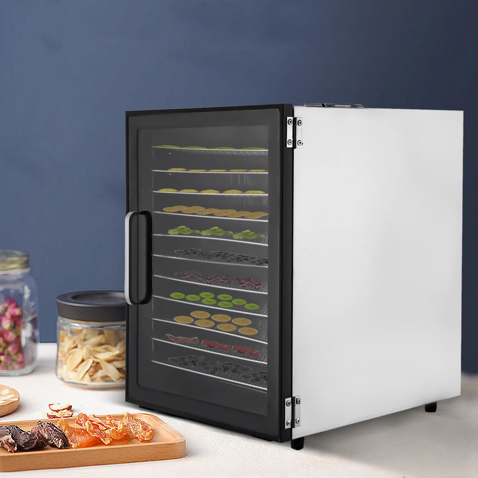 SHZICMY 12 Trays Food Dehydrator Digital Stainless Steel Meat Fruit Dryer with Temperature & Time Control 800W