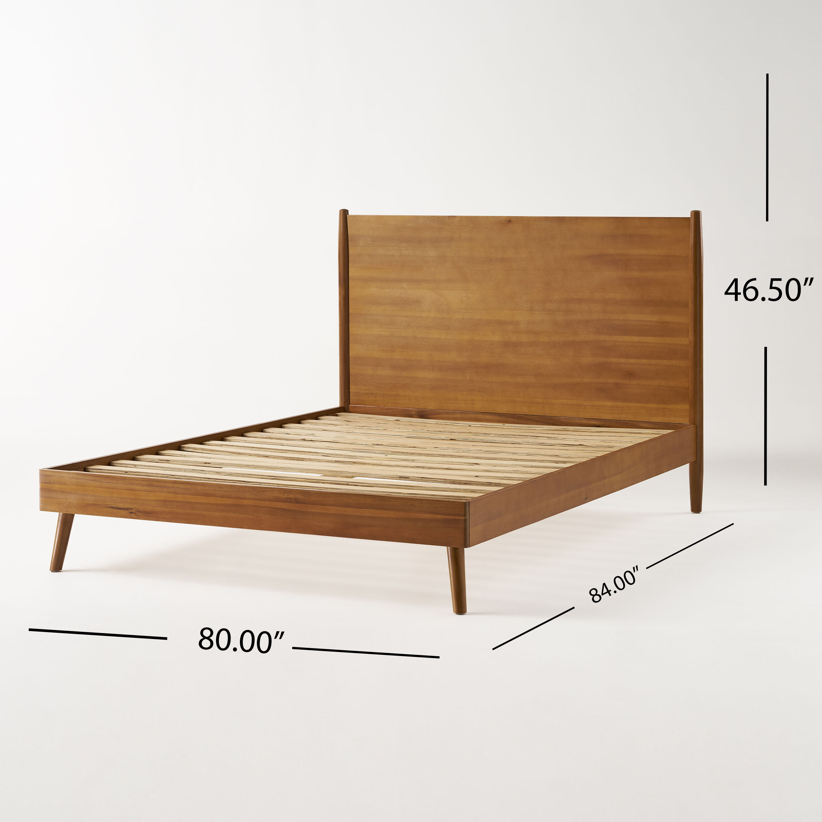 GDF Studio OkiOki Mid Century Bedroom Collection, Natural 5 Drawer King