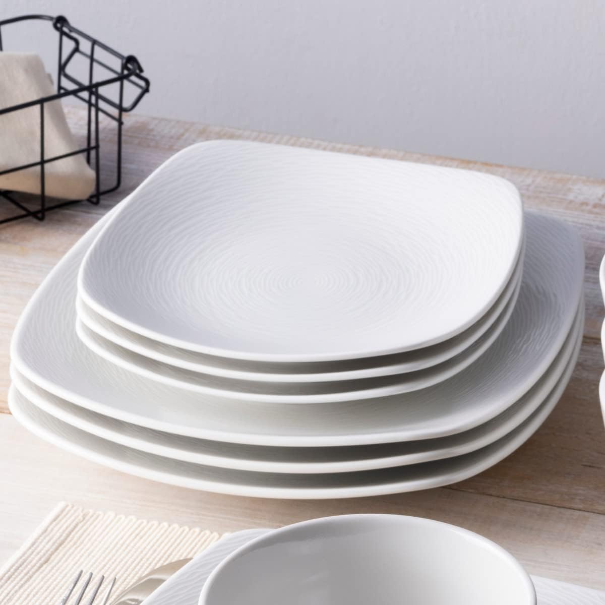 Swirl Dinner Plate - Square, 11