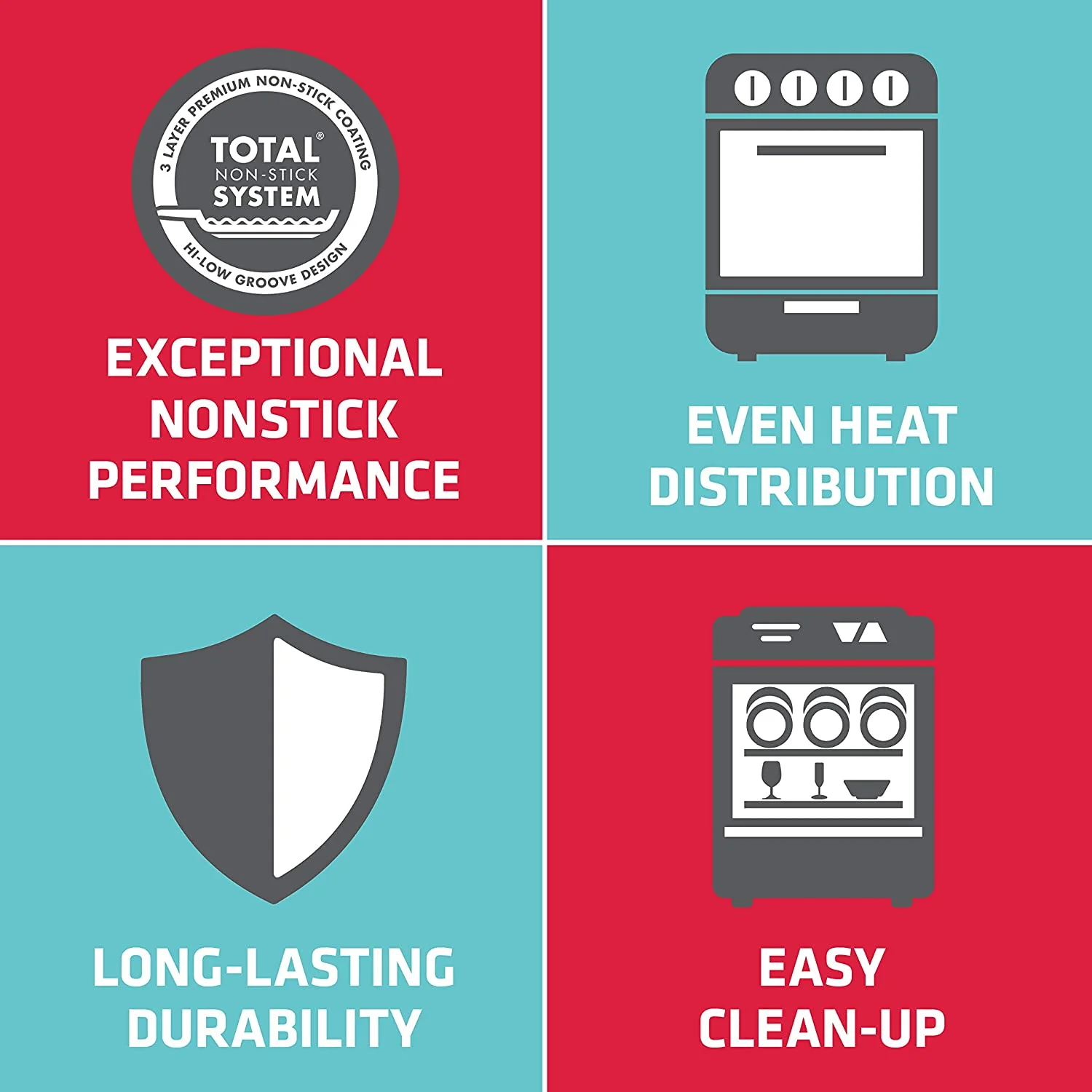 Nonstick Cookware Set with Utensils, 11-Piece