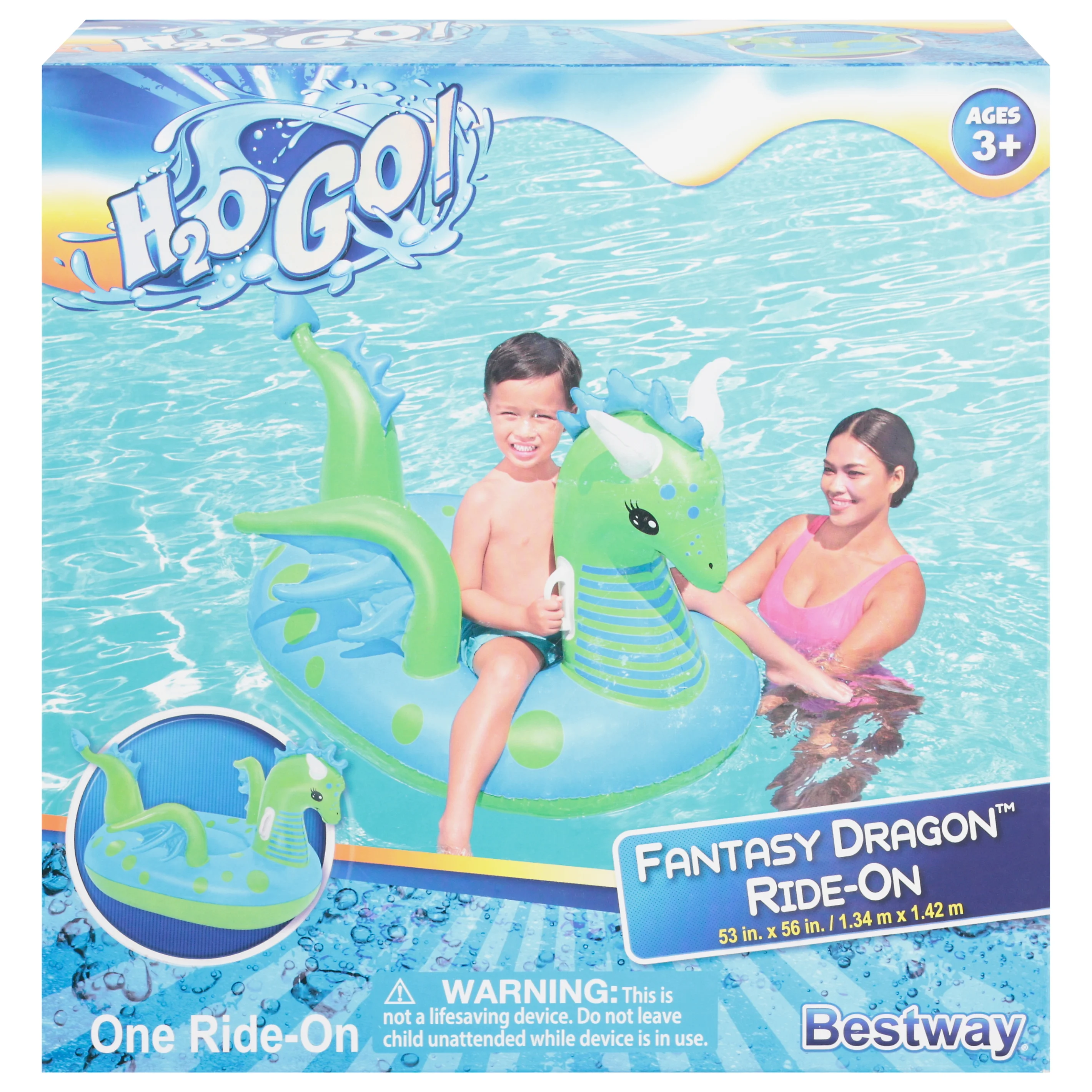 H2OGO! Fantasy Dragon Kids Ride-On Pool Float