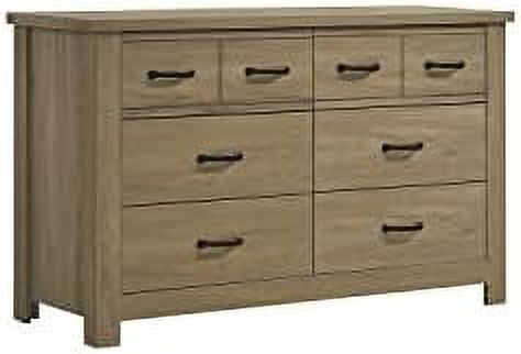 Finn Coffee Gray Oak Finish Dresser With 6 Drawers And Black Handles