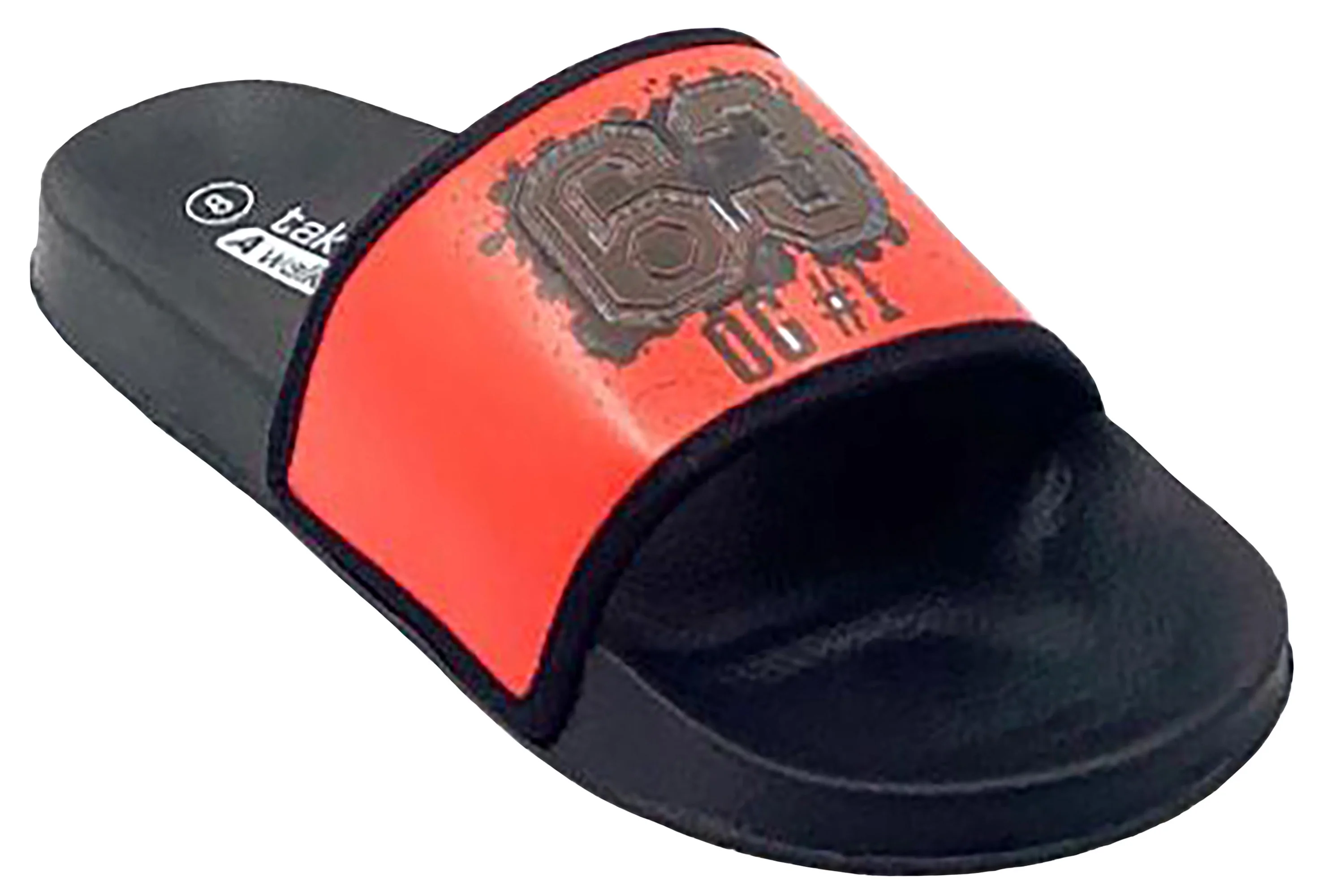 Take A Walk Men’s Verbiage Printed Pool Slides - Lightweight, Comfortable, Beach, Pool, Indoor & Outdoor Sandal Comfort Soccer Slides