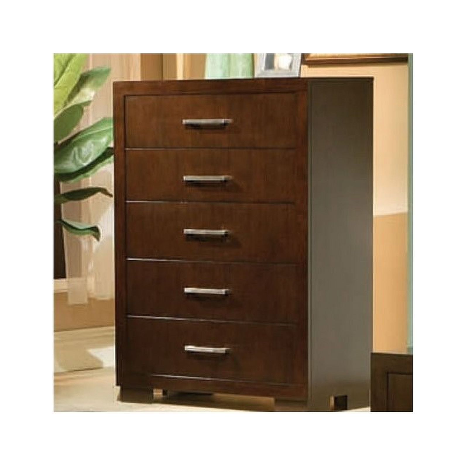 Jessica 5-drawer Chest Cappuccino