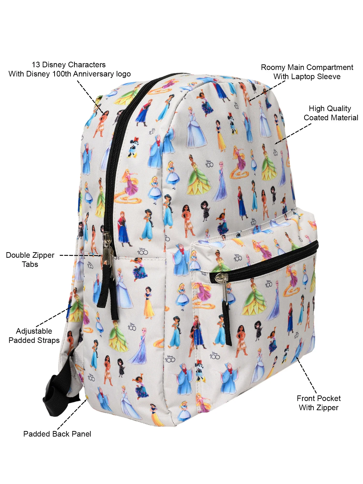 Disney Princesses All-Character Laptop Backpack Deluxe 16