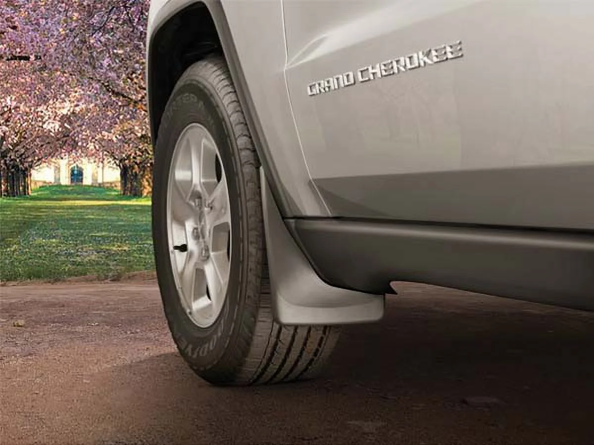 WeatherTech Custom No Drill Splash Guard MudFlaps compatible with Jeep Wrangler 4-Door, Wrangler 2-Door, Wrangler Unlimited 4-Door, Rear Pair - Black