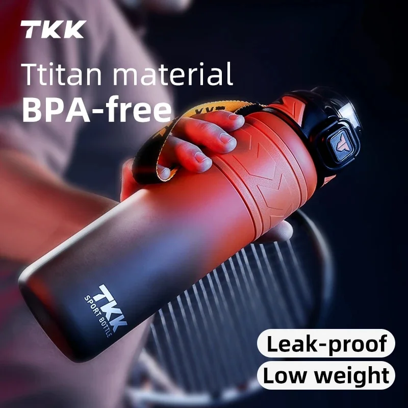 600/800/1000ml Sports Watter Bottle Tritan BPA-free Portable Leak-proof Plastic Drinkware Outdoor Fitness Gradie Kettle 600ml Purple-white