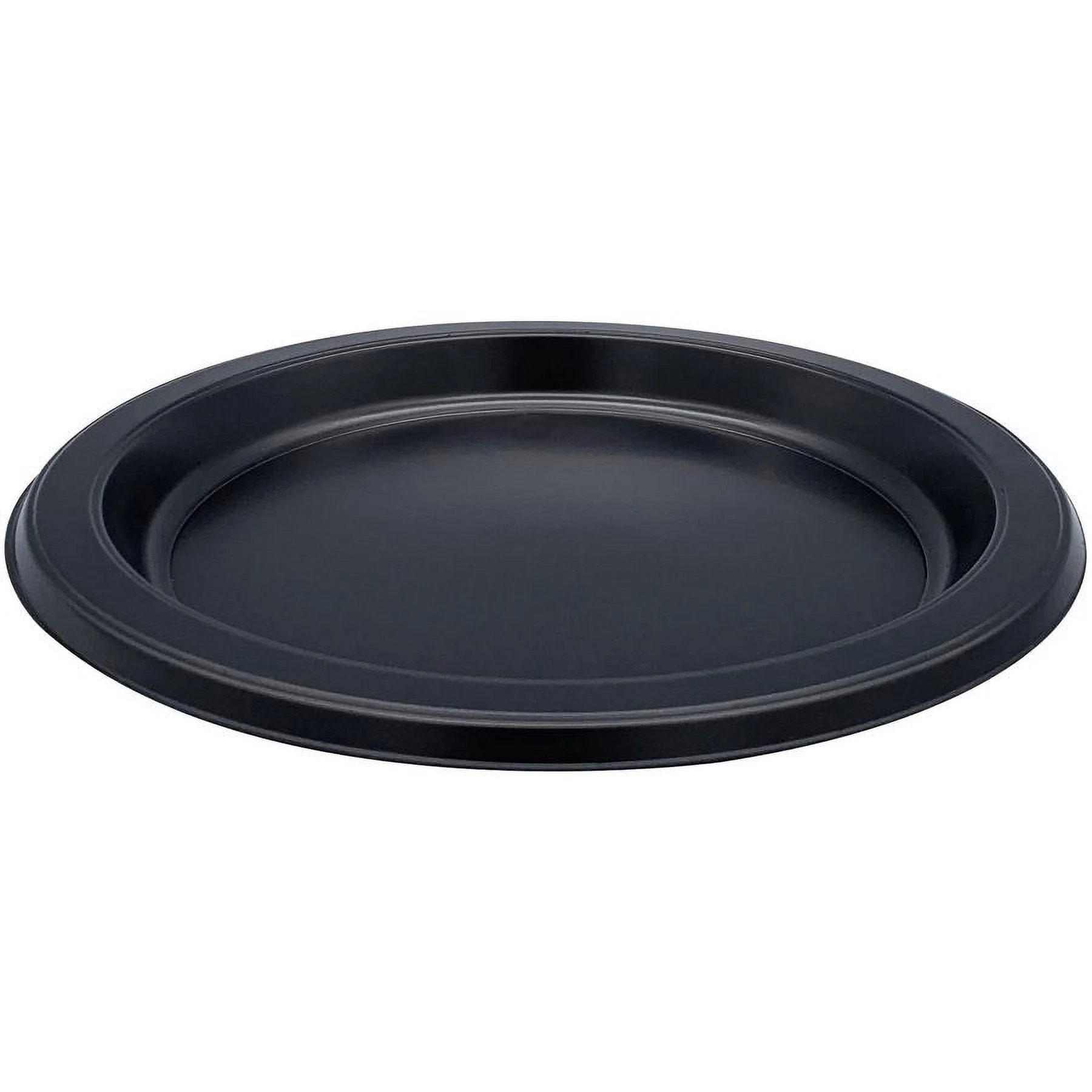 Genuine Joe  7 in. Round Plastic Plates, Black - Pack of 125
