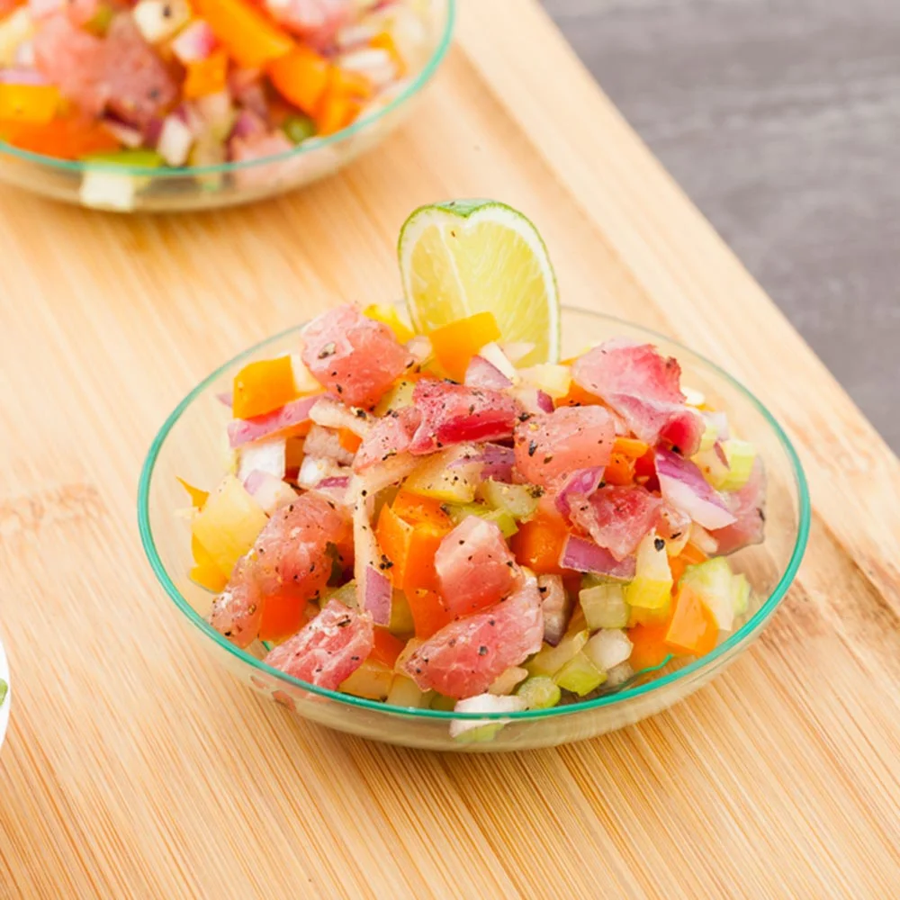 Round Seagreen Plastic Mini Rotondo Plate - 3 1/4