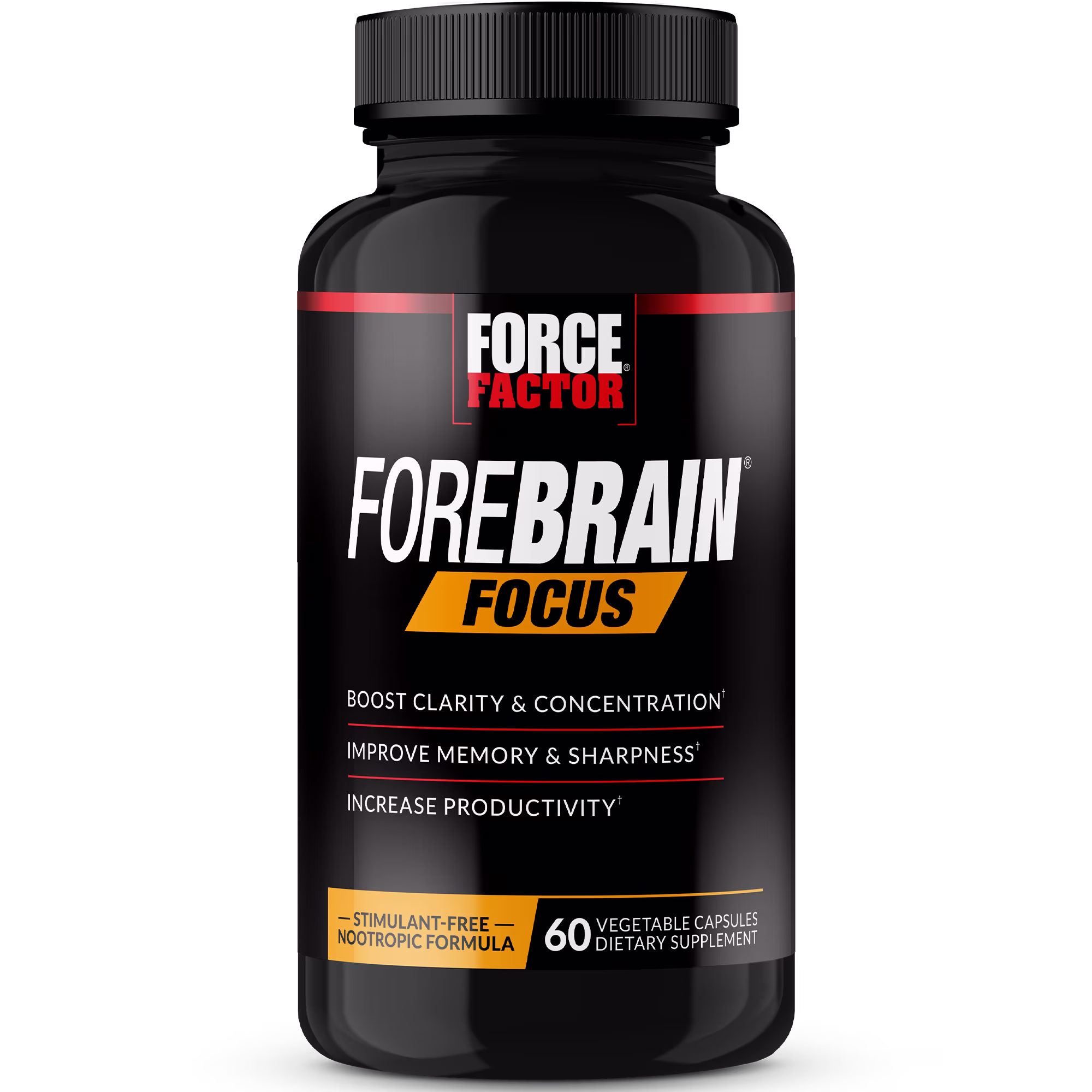 Force Factor Forebrain Focus Nootropic Brain Health Supplement for Focus, 60 Capsules