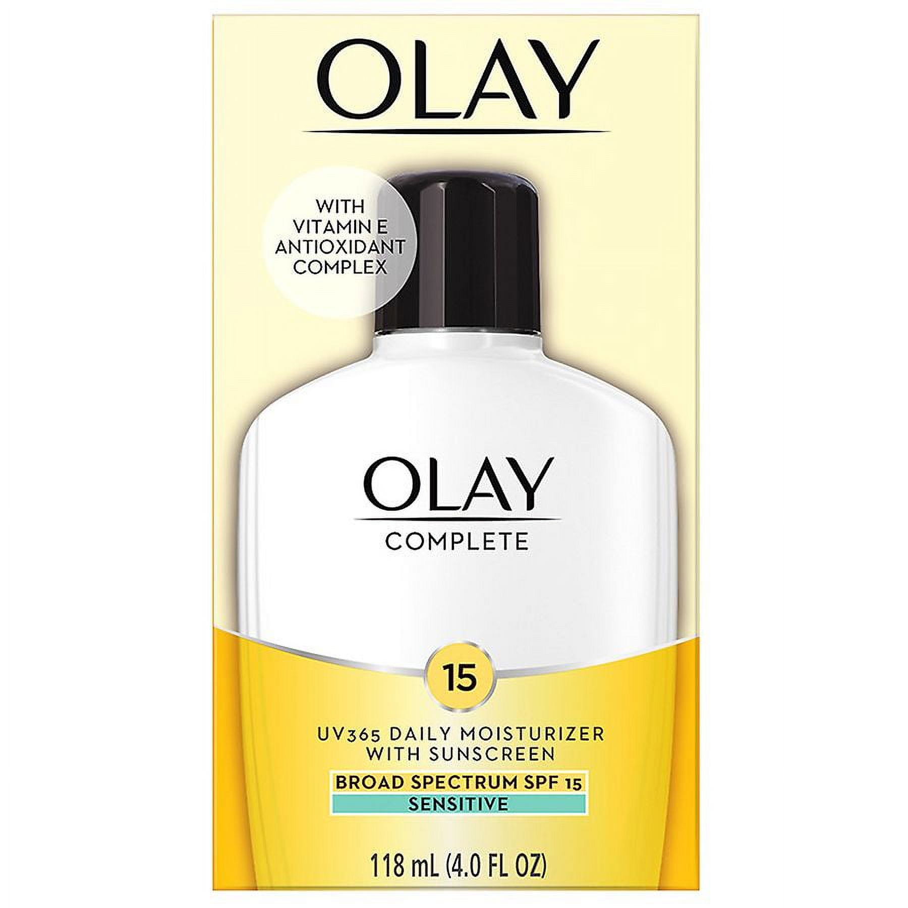 Olay Complete Daily Moisturizer with Sunscreen SPF 15, Sensitive Fragrance-Free 4.0 fl oz Pack of 2
