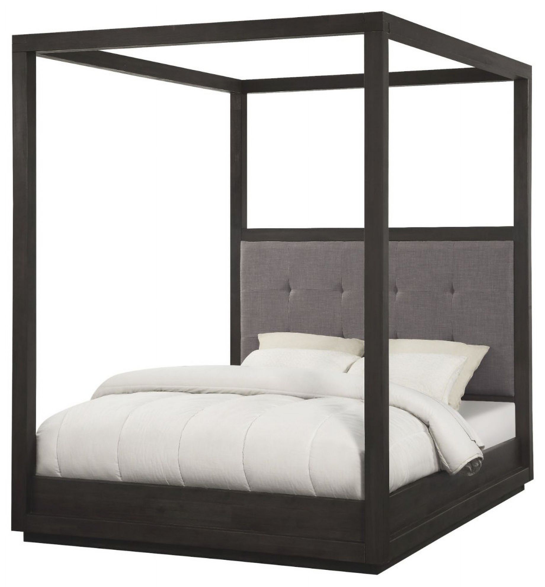 Modus Oxford Full Canopy Bed in Basalt Grey