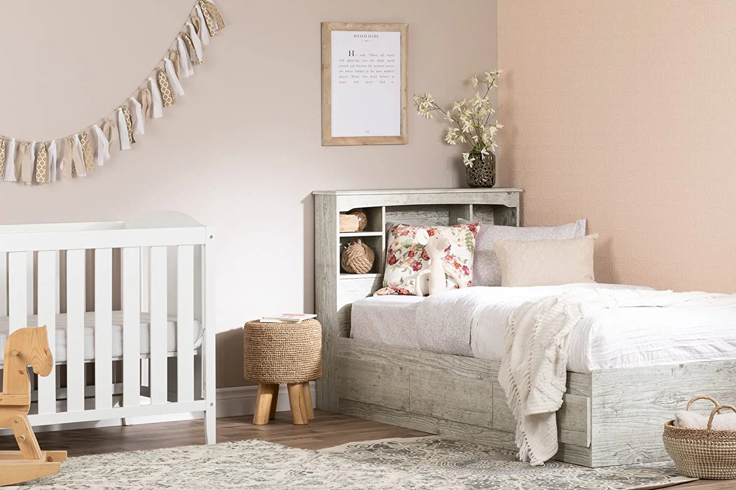 Aviron Mates Bed With 3 Drawers, , Seaside Pine