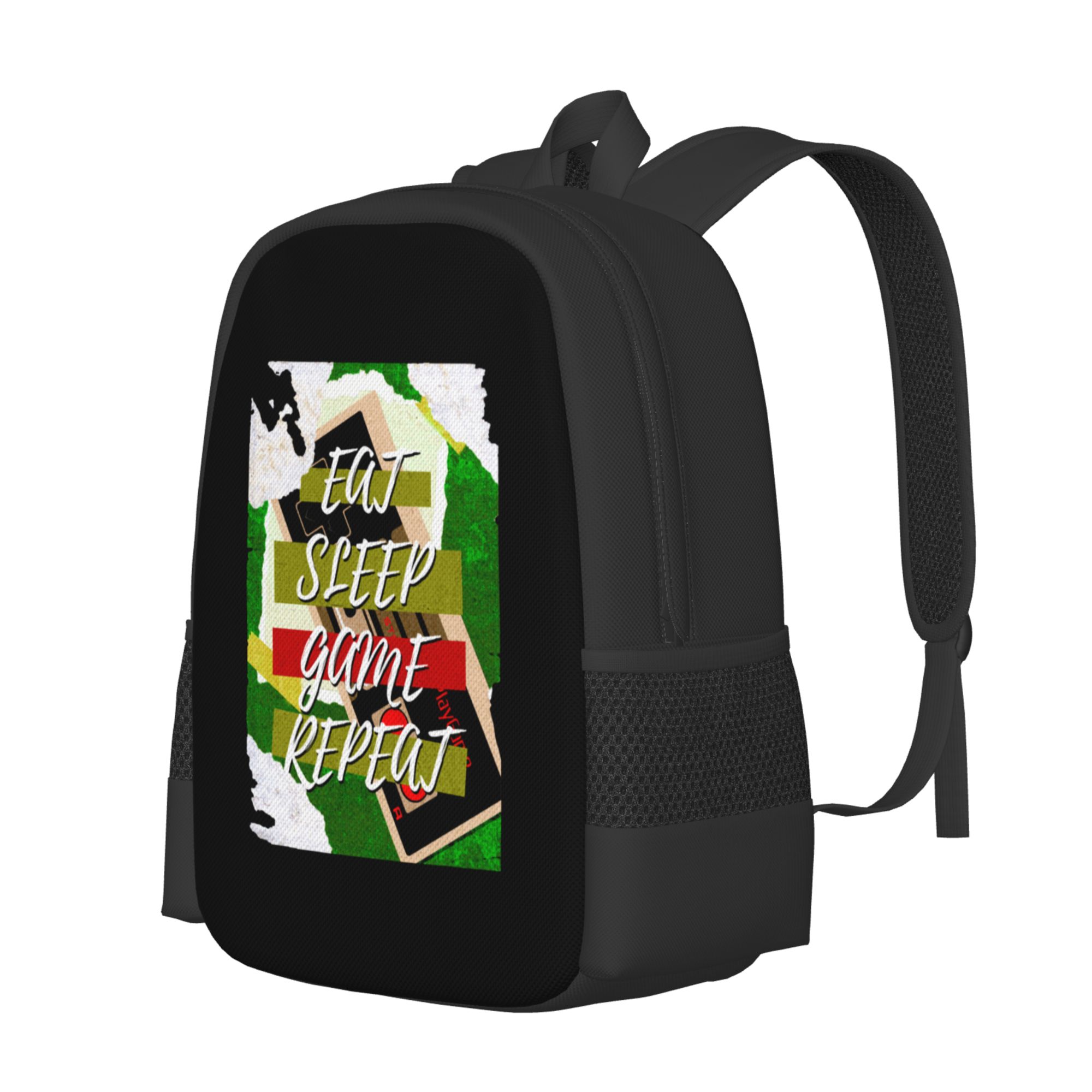 DouZhe Lightweight Backpack, Retro Shabby Game Slogan Poster Prints Travel Outdoor Hiking Bag School Bookbag Casual Daypack Backpacks for Women Men