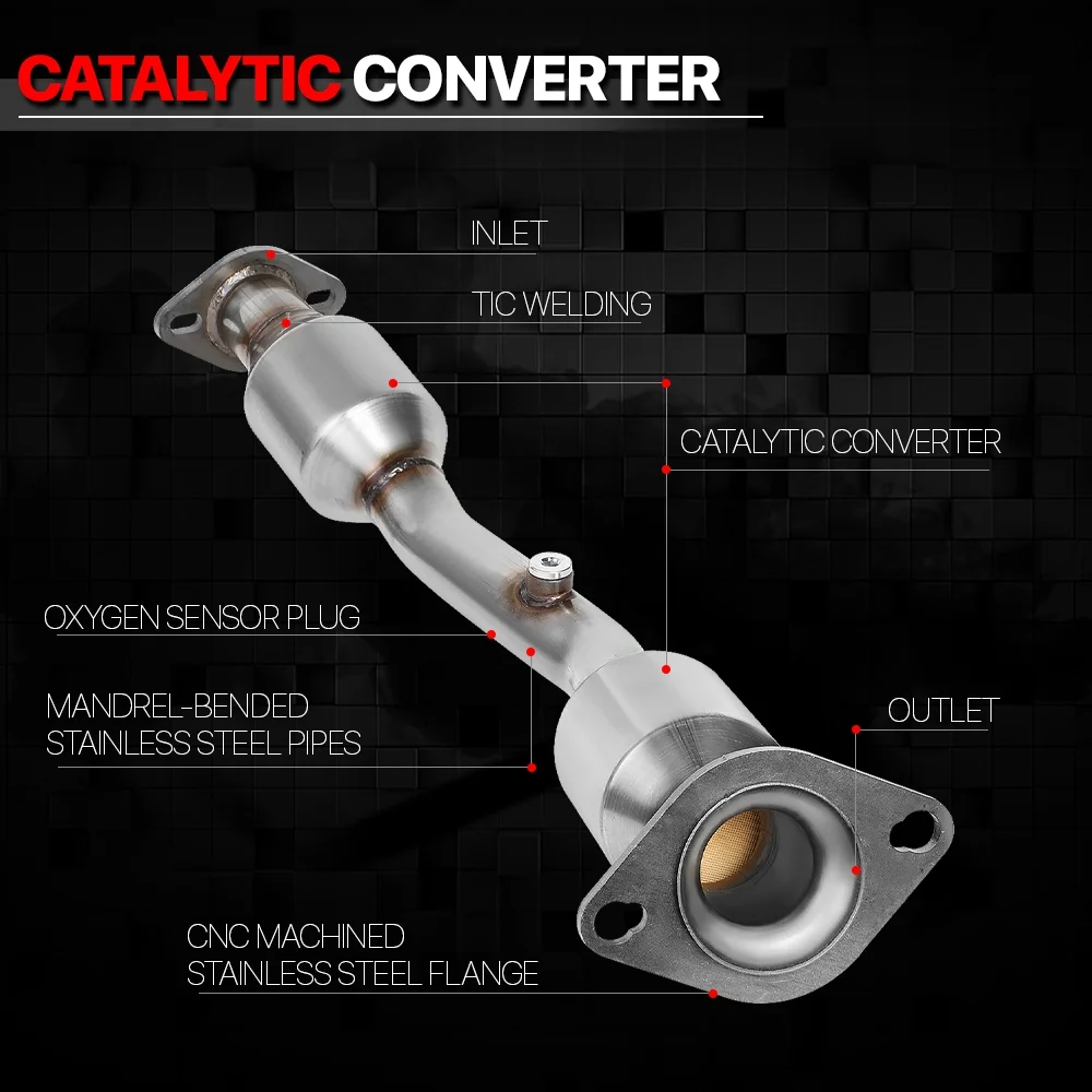 Stainless Bolt On Exhasust Catalytic Converter for 07-12 Nissan Versa 1.8 MR18DE