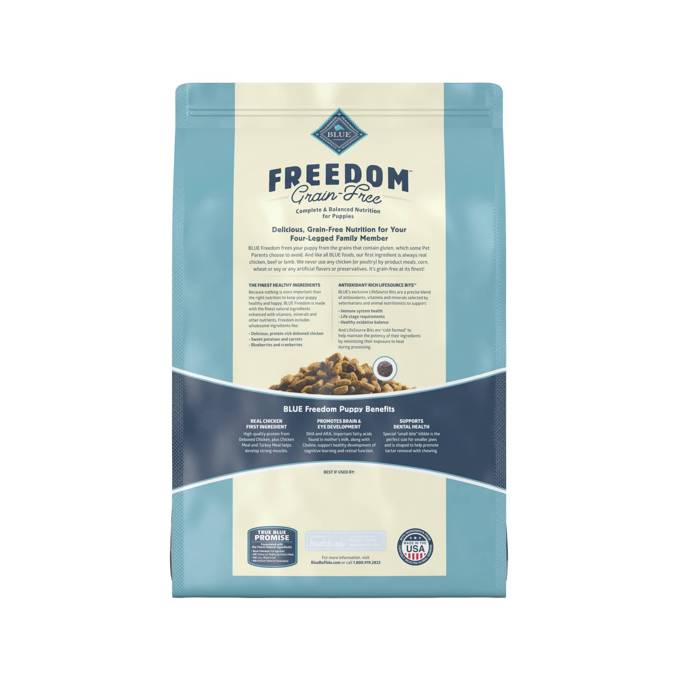 Freedom Grain Free with Chicken, Peas & Potatoes Puppy Dry Dog Food - 11lbs