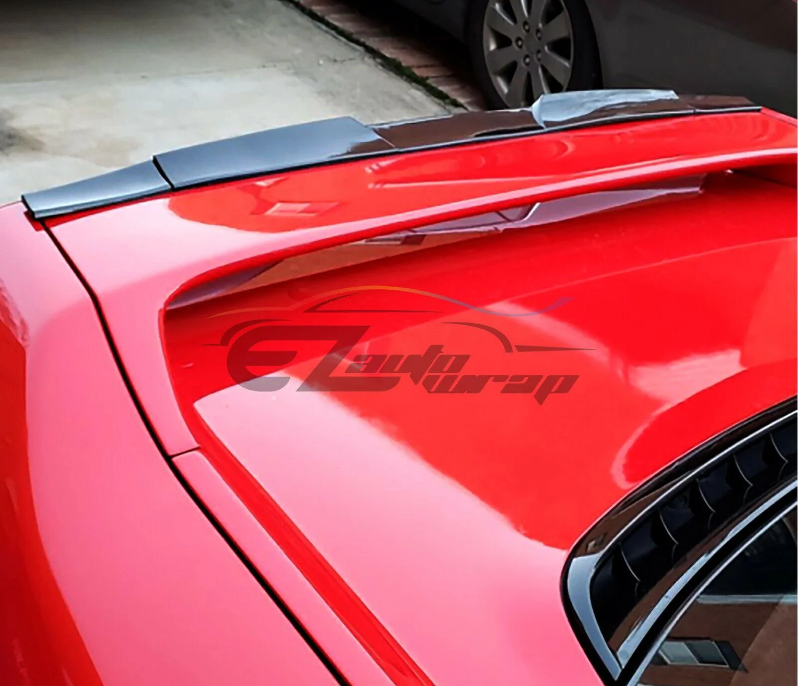 Universal Fit Gloss Black Glossy Top Roof Spoiler Wing Adjustable Splitter Kit