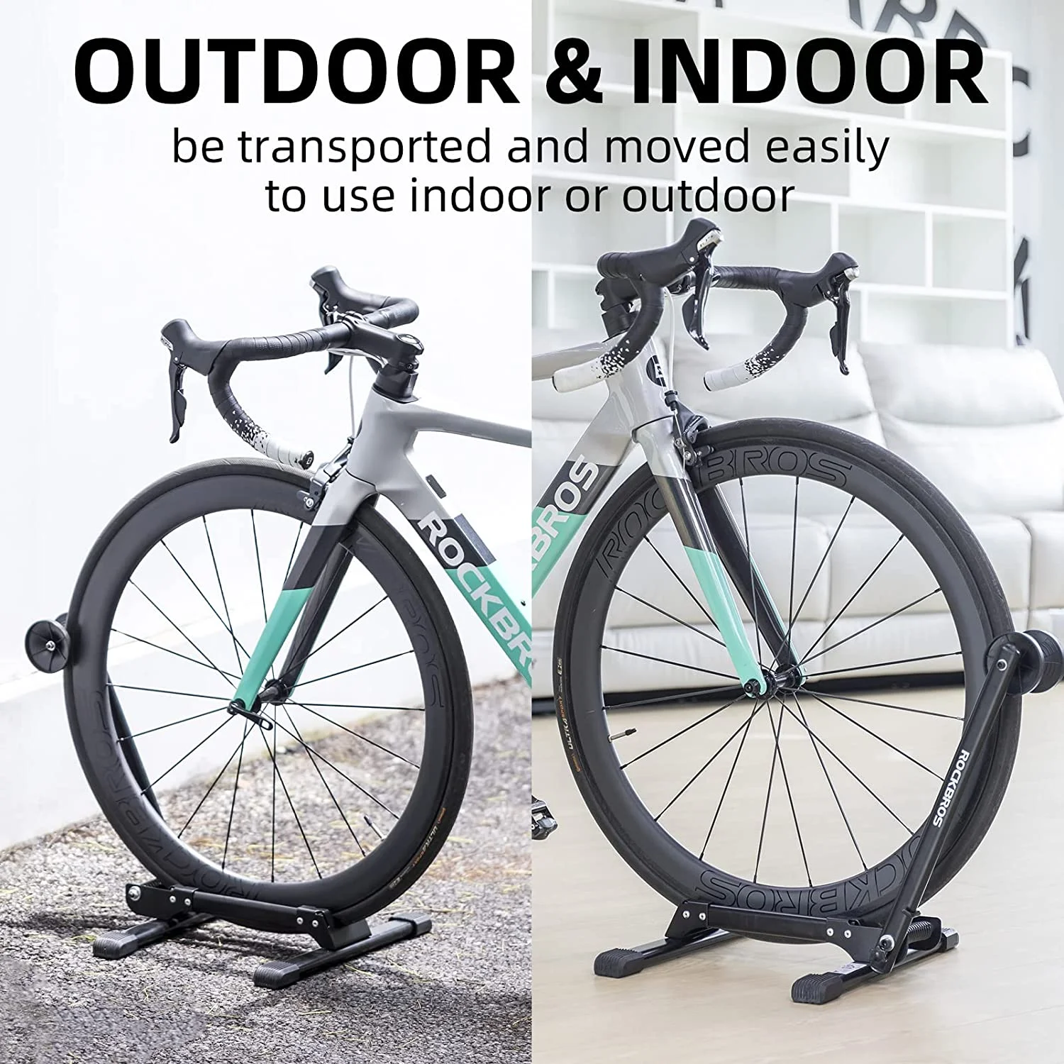 ROCKBROS Foldable Bike Stand Floor Bike Parking Stand Bike Holder Bicycle Rack for 20