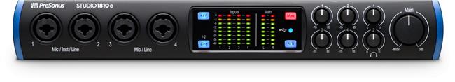 Presonus STUDIO 1810C 18x8 USB-C Audio Recording Interface +Mic and Vocal Shield