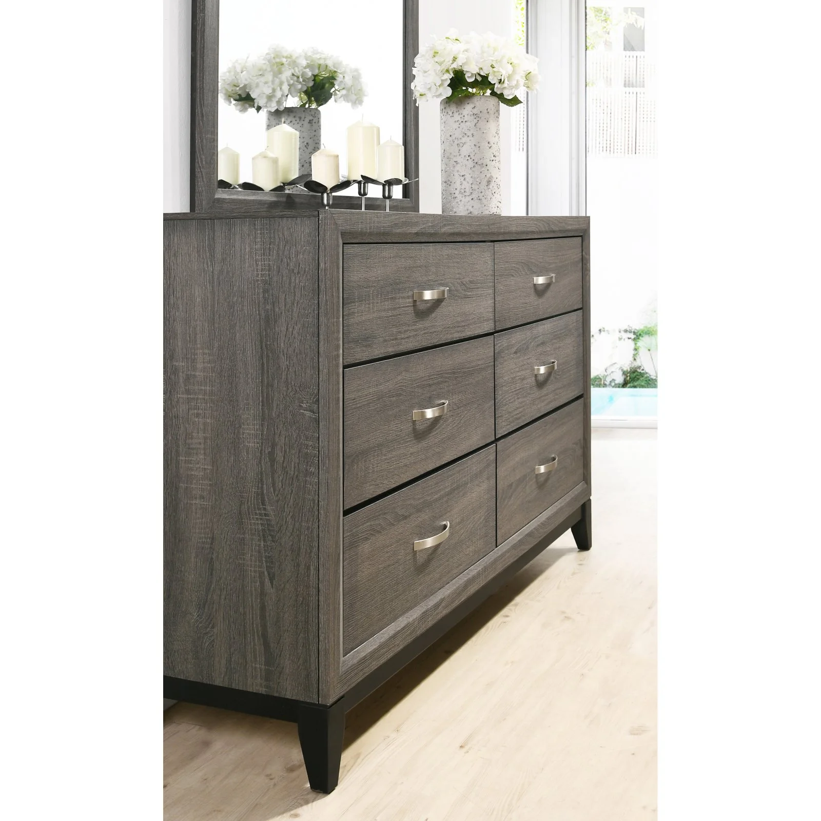 Roundhill Furniture Stout 6 Drawer Double Dresser