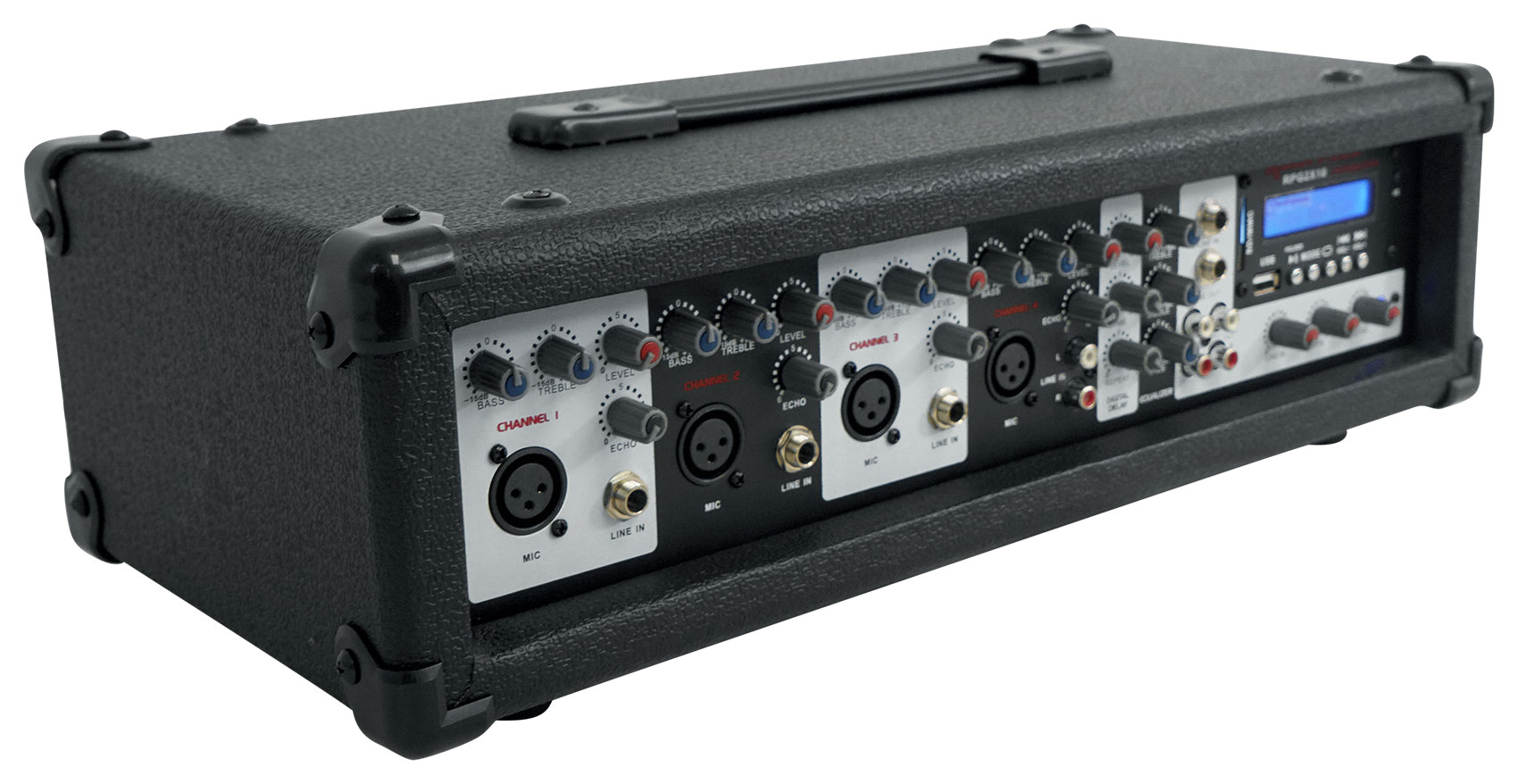 Rockville RPG2X10 Package PA System Mixer/ Amp+10 inch Speakers+Stands+Mics+ Bluetooth