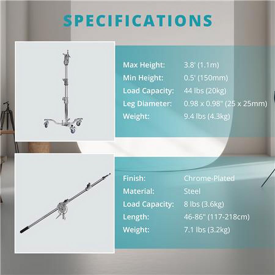 Flashpoint 3.8' Lowboy Steel Stand, with 86