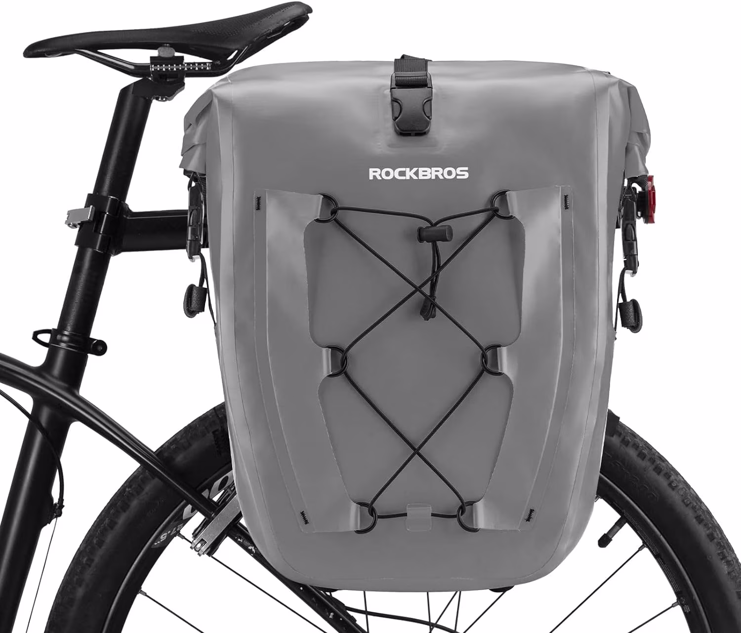 ROCKBROS Bike Panniers Waterproof Bike Rear Rack Bag Max 30L Large Capacity Bike Rear Panniers for Cycling Traveling Commuting